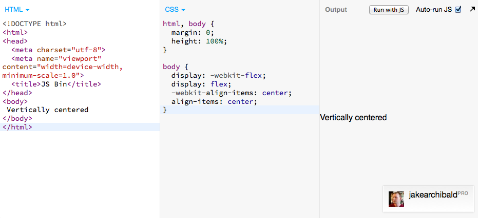 Vertical centering in CSS